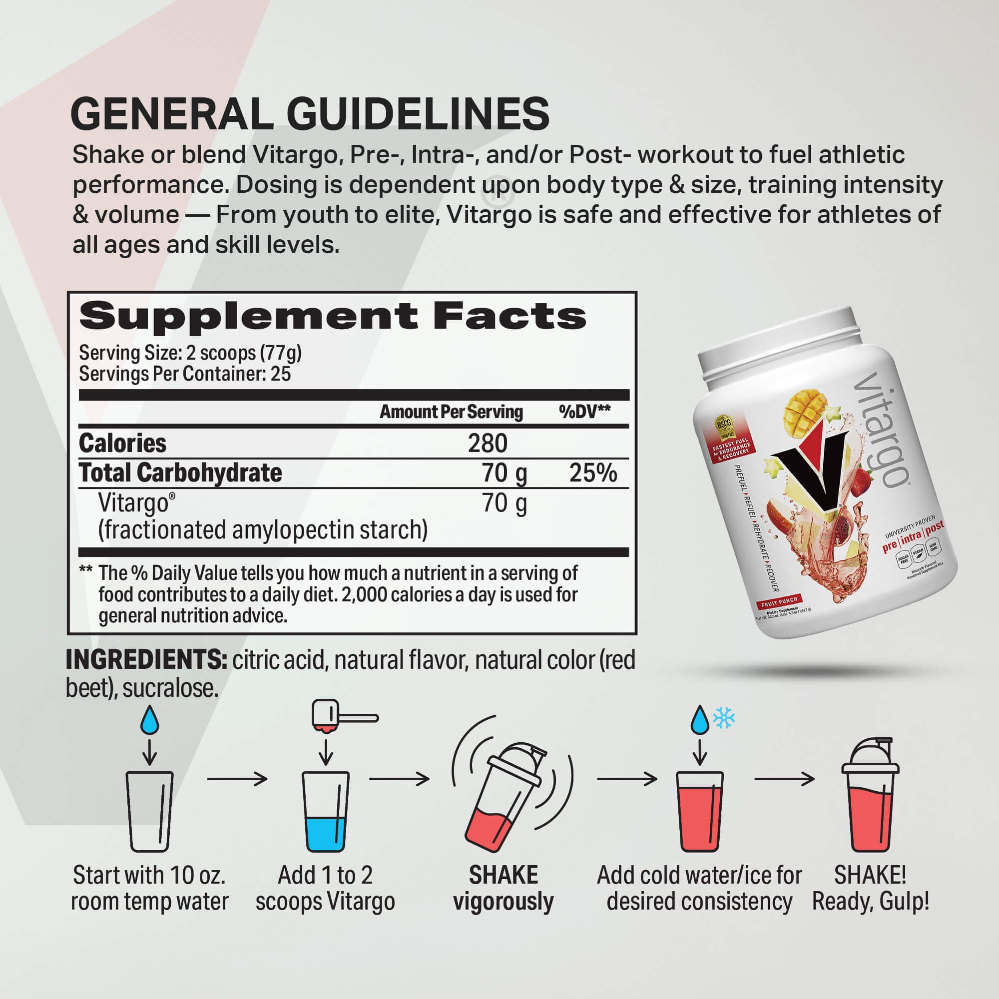 Vitargo Premier Carbohydrate Fuel For Athletic Performance 50 Servings - Right Dose supplements